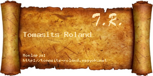 Tomasits Roland névjegykártya