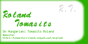 roland tomasits business card